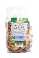 Spelt chocolade letters Moulin des Moines