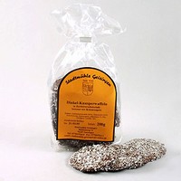 Knapperige speltwafeltjes met pure chocolade en cocos