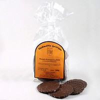 Knapperige speltwafeltjes met pure chocolade